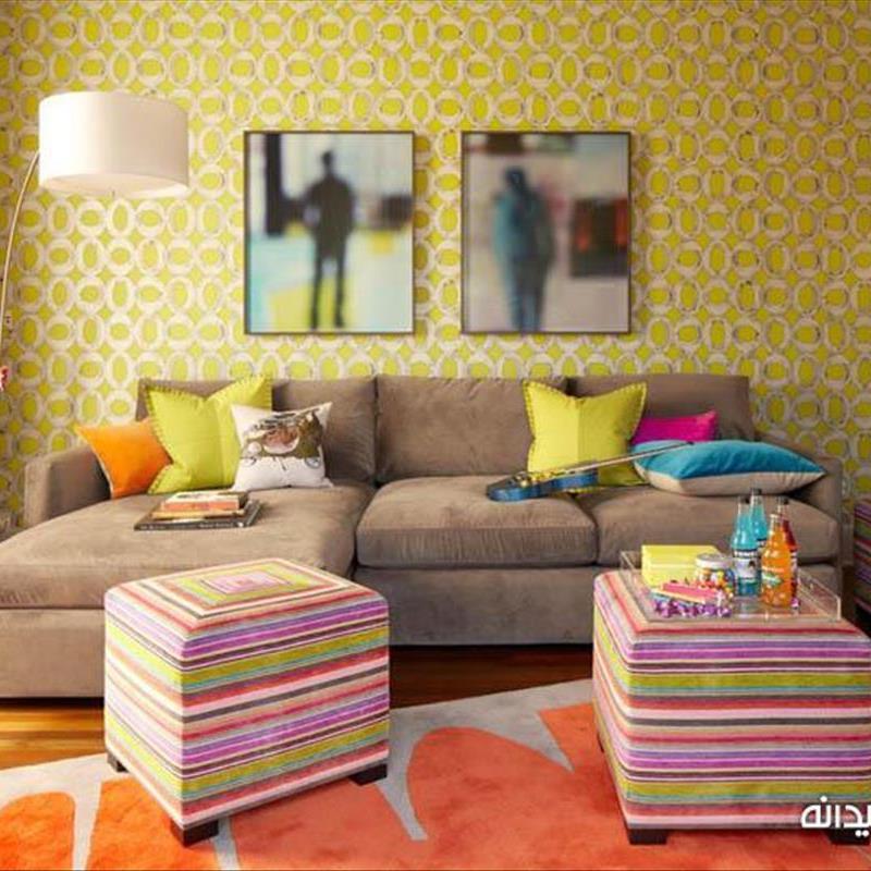 بازی با رنگ ها در اتاق نشیمن!