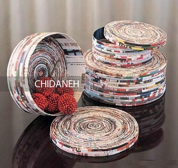 ساخت وسایل دکوری زیبا با روزنامه های قدیمی