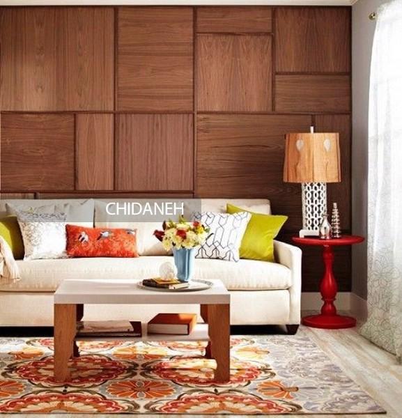 تزیین دیوار پذیرایی با چوب: مدل‌های جدید طراحی دیوار چوبی