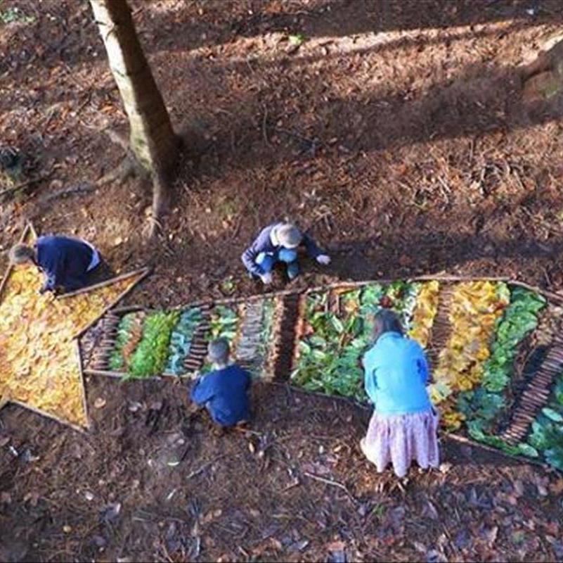 لند آرت یا هنر زمینی، ارزان ترین طراحی زمستانه برای باغ شما