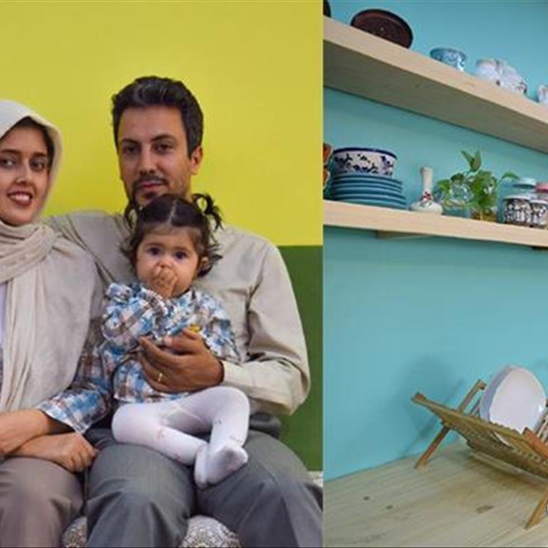 رنگ های شادی آور در خانه دوست داشتنی زوج جوان بجنوردی!