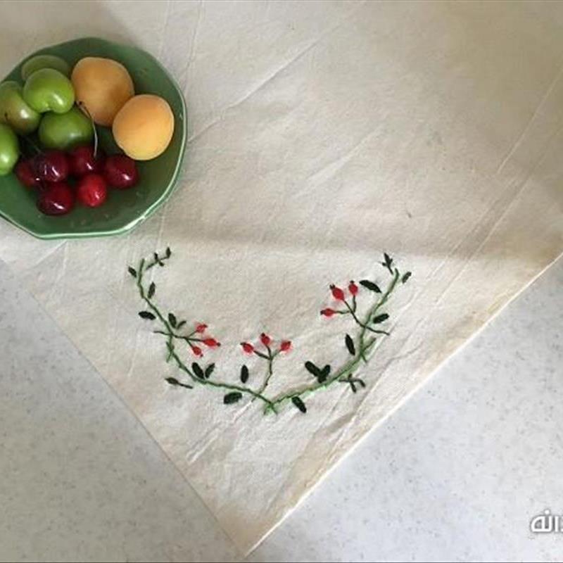 گلدوزی با دست، طرح های صدف رو هرچیزی قشنگه!
