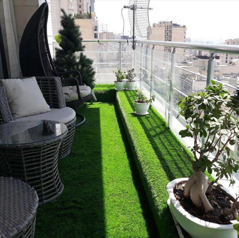 چمن مصنوعی برای بالکن، عکس تراس‌های زیبا و قیمت خرید اینترتی