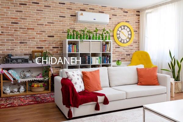 خانه 120 متری شیک، چیدمان الهام با بازی رنگ‌ها