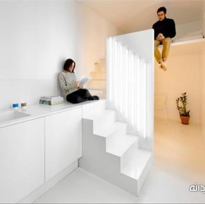 طراحی هوشمندانه یک آپارتمان 60 متر با نور!