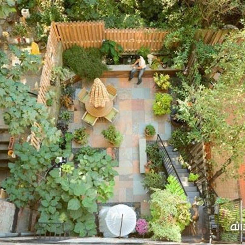 طراحی باغچه در حیاط کوچک منزل